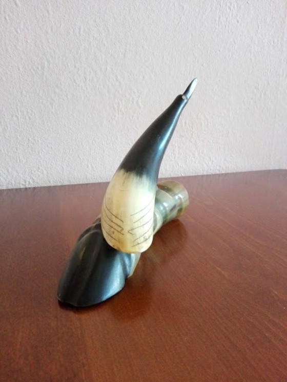 Image 1 of Figura d'epoca di uccello, scultura, statuetta di corno di capra