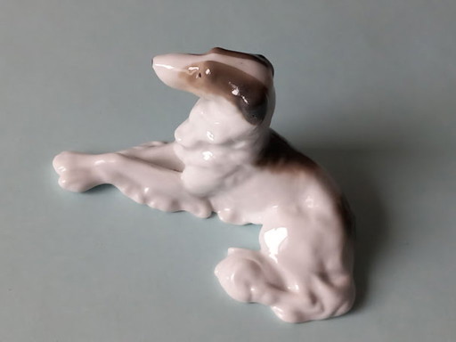 Chien en porcelaine vintage Metzler&Ortloff