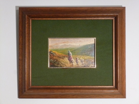 Image 1 of Olio su tavola: M. Ferran, "Paesaggio autunnale" (32 x 27)
