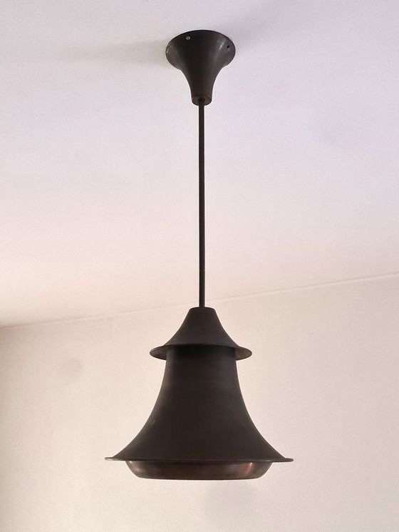 Image 1 of Artdeco - Lampada a sospensione - Ottone - Anni '30 - Francia