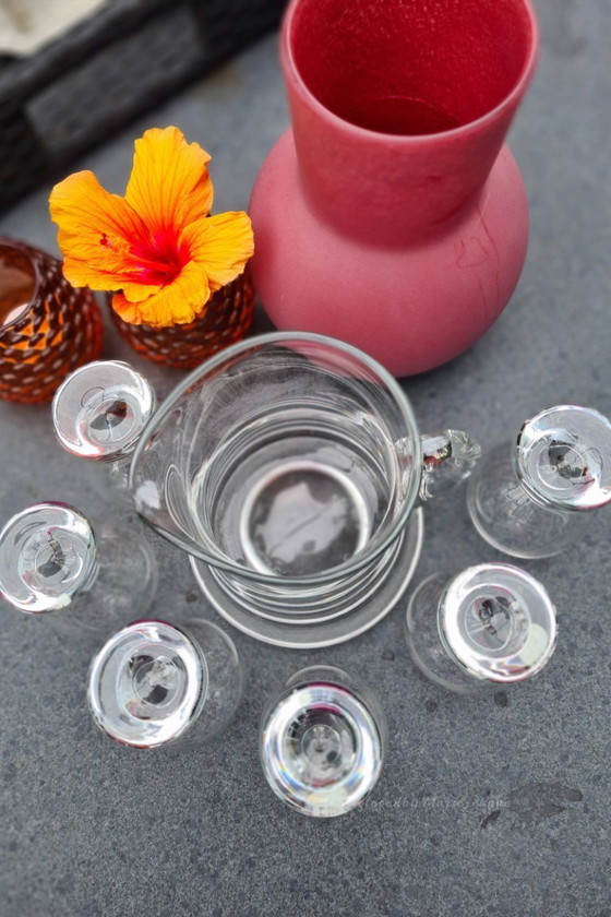 Image 1 of Pavel Hlava für Bohemia Crystalalex - Modell Gina- kleine Weingläser im 6er-Set mit schwerem Glasausgießer