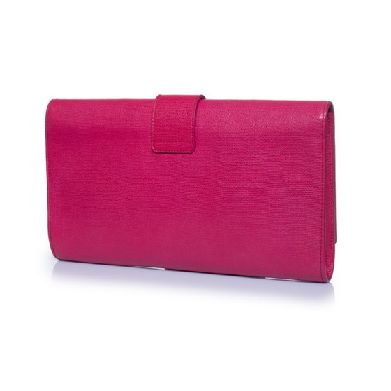 Saint Laurent, pochette Chyc color fucsia – Clutch, Calfskin (photo 5 of 13)