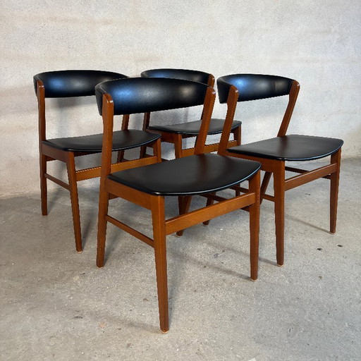 4 sillas de comedor de SAX – Estilo vintage danés