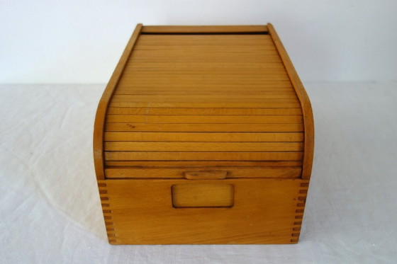 Vintage tambour door cabinet – Filing cabinets, Wood (photo 2 of 8)