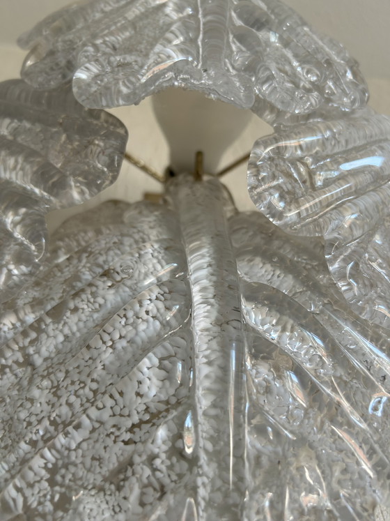 Image 1 of 1980s Murano Glass Wall Sconce with Gilted Metal Stand