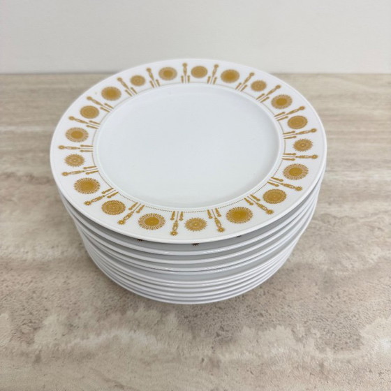 Image 1 of Set of 11 rosenthal plates by tapio wirkkala variation