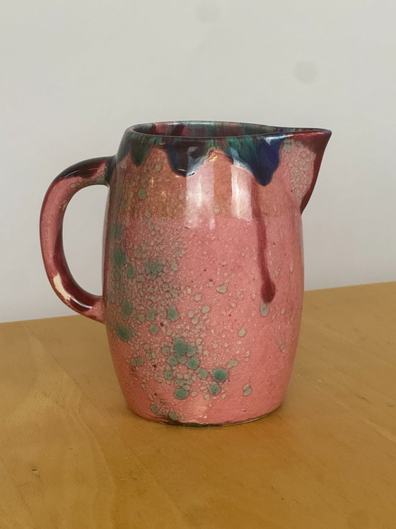 Image 1 of Vintage roze keramieken kannetje