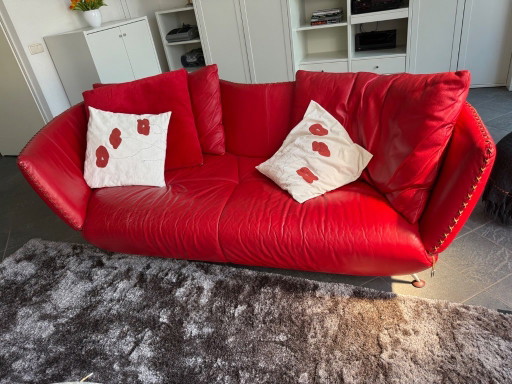 Canapé 3 places Exclusive de Sede DS-102 en cuir rouge haut de gamme
