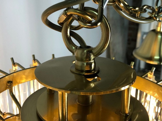 Image 1 of Lustre cascade en verre Murano 1980'S