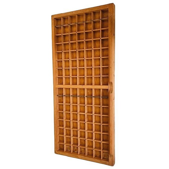 Image 1 of Vintage brocante letterbox XL solid wood 1940's