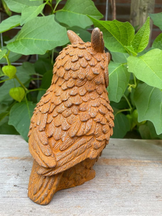 Image 1 of Cast iron owl statue