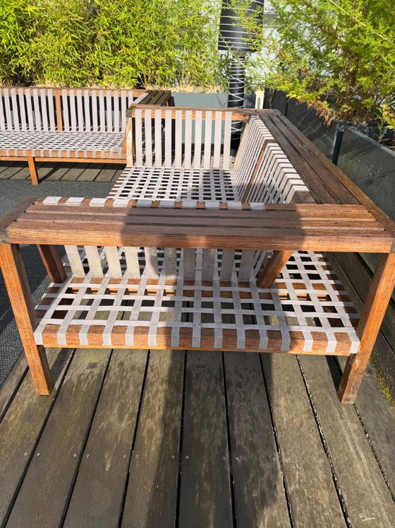 RODA Network und Mistral High-End Gartenmöbelset – Massives Teakholz & Technisches Gewebe – Lounge-Sets, Wood (photo 4 of 15)