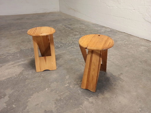 2 x vintage Roger Tallon Design folding stools