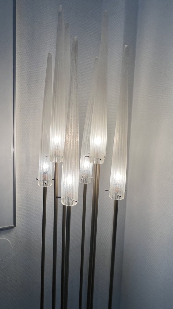 Lampade da terra design vintage vetro cristallo – Metal, Murano Glass (photo 10 of 10)