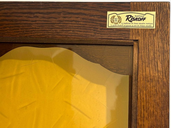 Image 1 of Bibliothèque vitrée en chêne massif Made in France Riskoff 