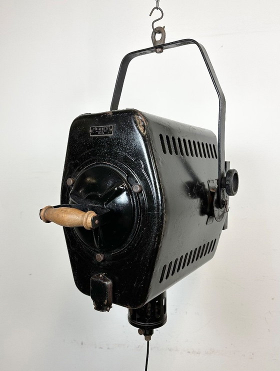 Image 1 of Vintage Black Theatre Spotlight, 1950s