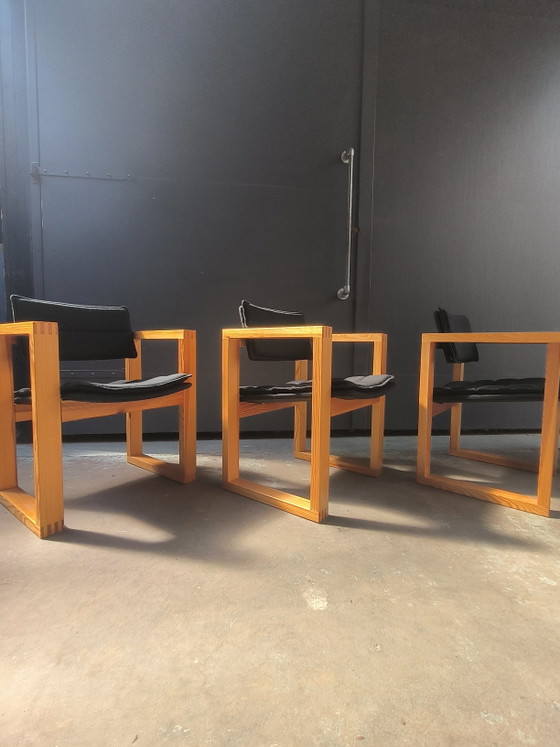 4 chaises design hollandaises Ate van Apeldoorn Hattem design vintage années 70 – Chaises de salle à manger (photo 7 of 15)