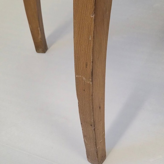 Image 1 of PAIR OF VINTAGE 1950S BRIDGE ARMCHAIRS IN BEECH & SKAI 50S ROCKABILLY 1950s