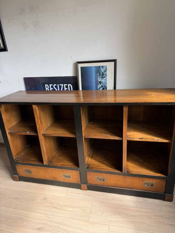 Wooden Bookcase + Desk – Metal (photo 8 of 8)