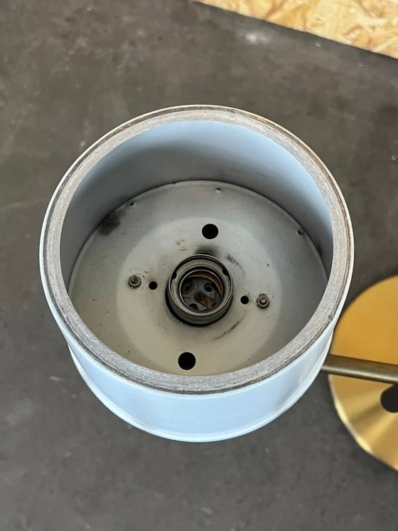 Image 1 of XL 60er 70er Jahre Lampe Leuchte Tischlampe Messing Schwenkbar Space Age Design