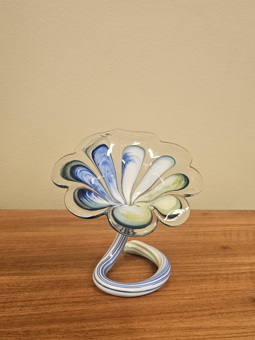 Décoration florale vintage en verre