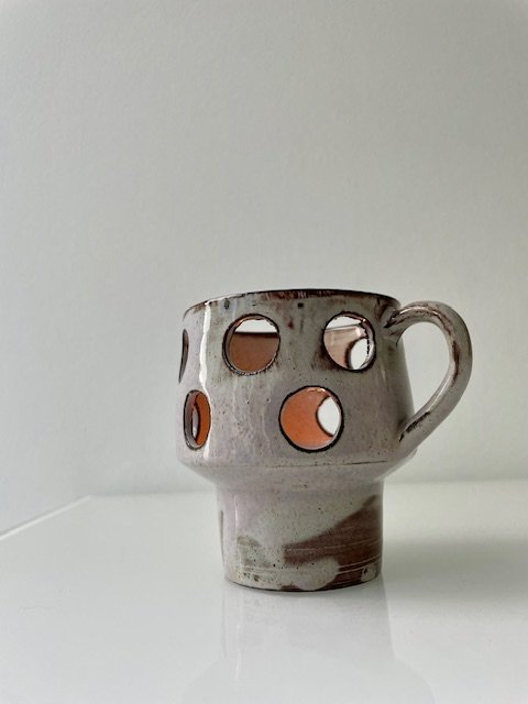 Image 1 of Vintage ceramic candle holder by Henk Potters - playful and sculptural design