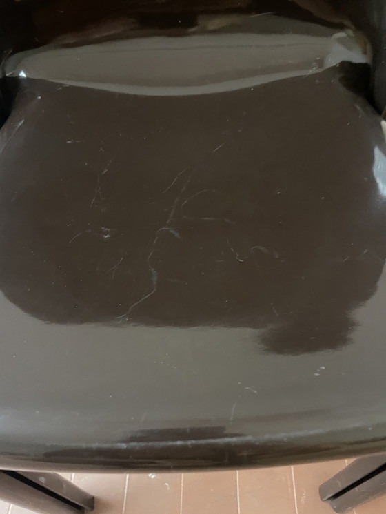 Image 1 of Set van 4 bruine Selene stoelen van Vico Magistretti voor Artemide, jaren 70