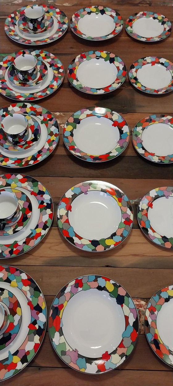 Image 1 of DESIGN-IKONE: Taitù "Dieci" 1986 Zeitkapsel neu 25-teilig – Komplettes Set für 4 Personen + komplettes Ersatzset!
