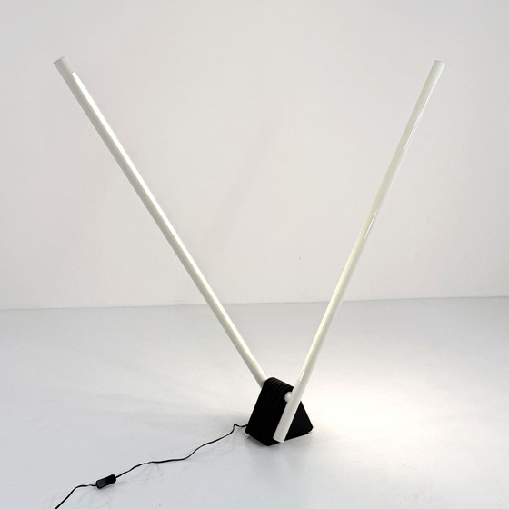 Image 1 of Lámpara de pie Sistema Flu blanca de Rodolfo Bonetto para Luci Italia, años 80