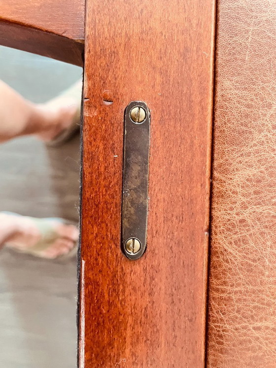 Schuitema – Poltrona in legno massello e pelle in stile Arts & Crafts/Mission. – Poltrone, Leather (photo 4 of 5)