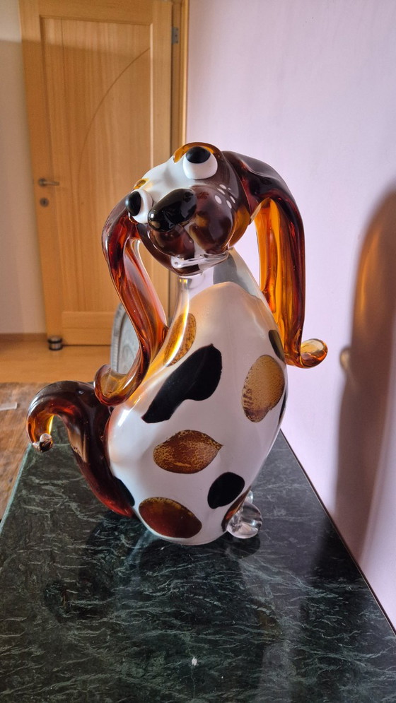 Perro de cristal (XL) estilo Murano – Arte en vidrio, Glass (photo 3 of 5)