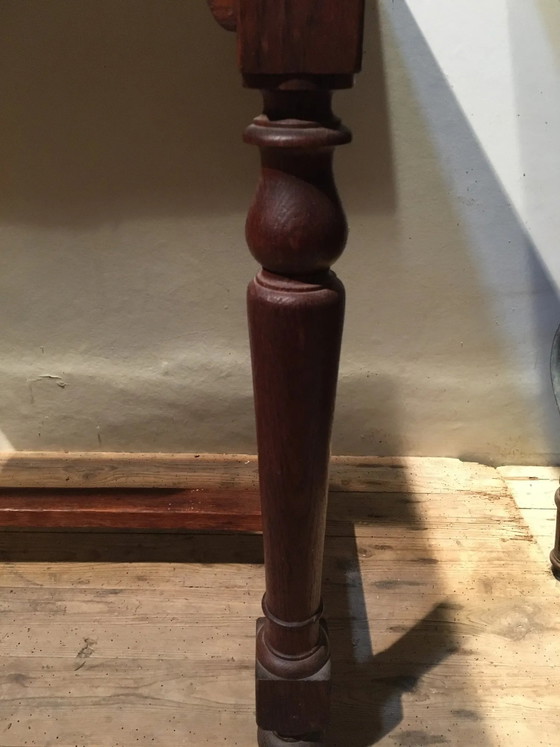 Escritorio rústico de roble con cajón – Mesas auxiliares, Rustic (photo 3 of 10)