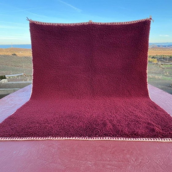 Grand Tapis Marocain en Laine 400 × 300 cm – Rouge Bordeaux (photo 2 of 9)