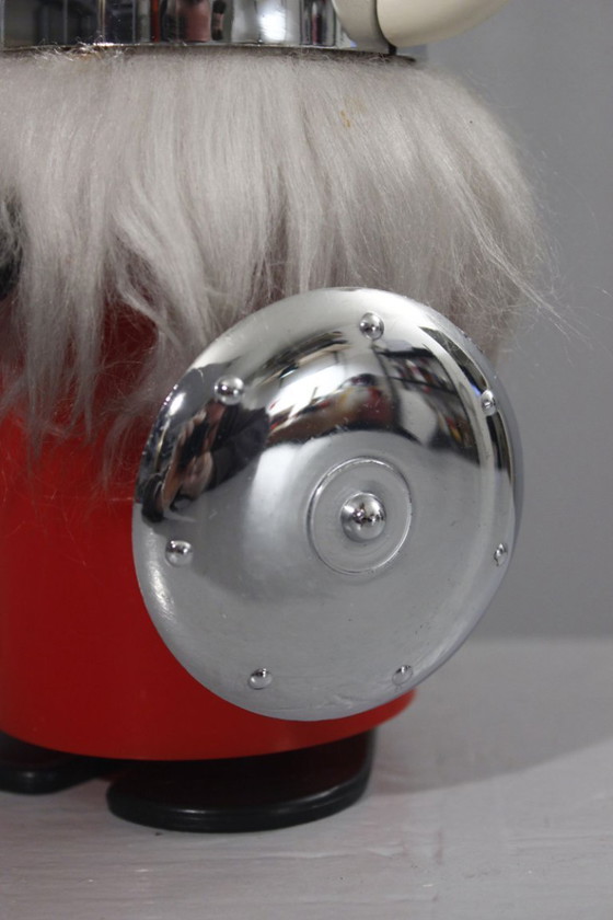 Image 1 of Vintage Lamp "Olaf" The Viking Design Old Timer Ferrari Italy 1960s