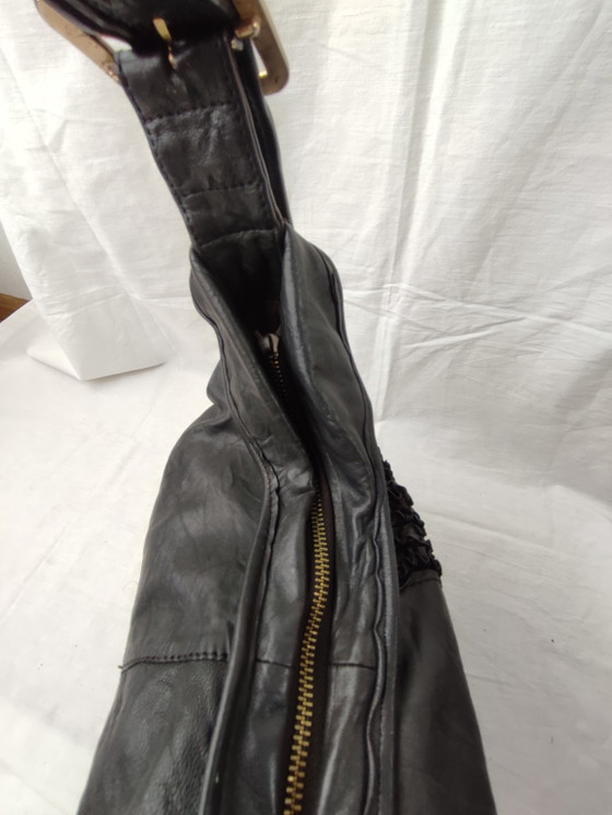Dilaks Shoulder Bag XL Bag Black Leather Black Distinctive Finish Fits Laptop (photo 10 of 15)