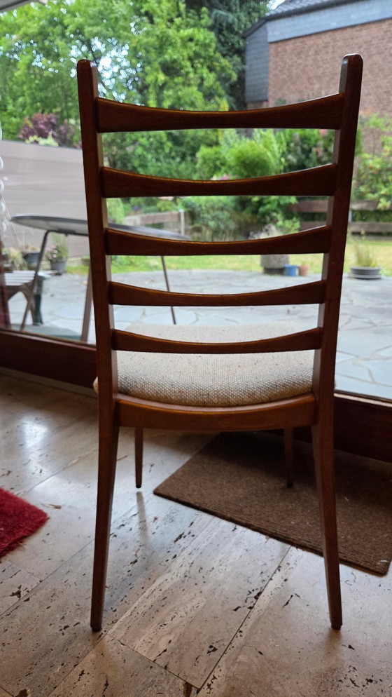 Image 1 of 6 dining room chairs Benze Sitzmöbel, teak, vintage, newly upholstered