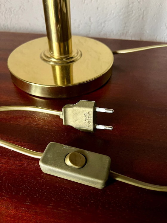 Image 1 of Lampada in ottone Bauhaus/Art Decó di WSB anni '70, lampada a fungo in ottone vintage