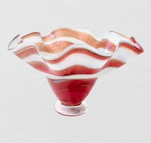 Coupe Ou Vase En Verre Soufflé 1980 Jozefina Krosno