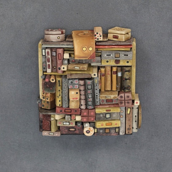 Image 1 of Ensemble de 4 sculptures vibrantes de Guy Deltour – Art contemporain belge, années 2000