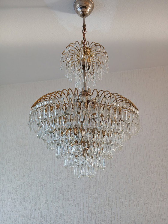 Image 1 of Chandelier – Crystal – Vintage – Palwa style