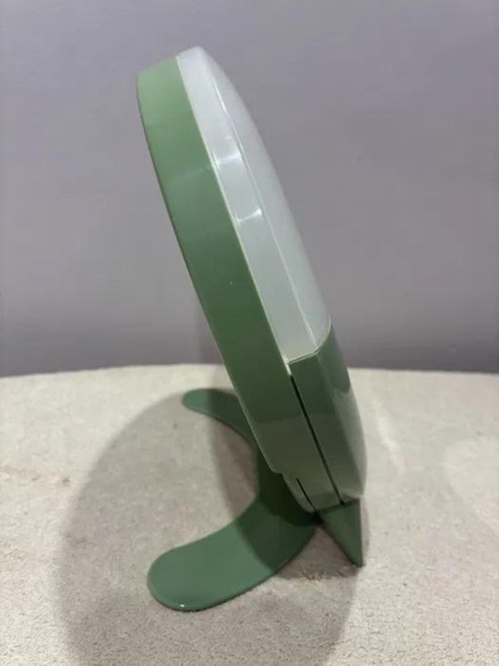 Feliciani Specchio da Trucco Illuminato Anni '90 Design Italiano Space Age, Plastica, Verde, 1990 (foto 3 di 6)