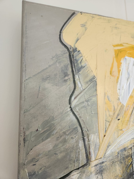Image 1 of A beautiful, large abstract artwork by the artist Mia Vaenen, dated 2012.