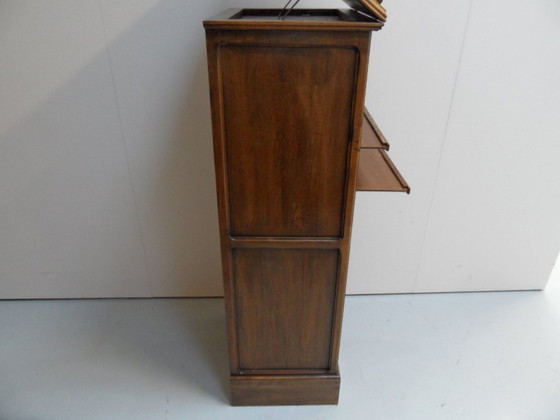 Vintage Rolluikkast Met Lessenaar – Opbergkast, Wood (photo 9 of 12)