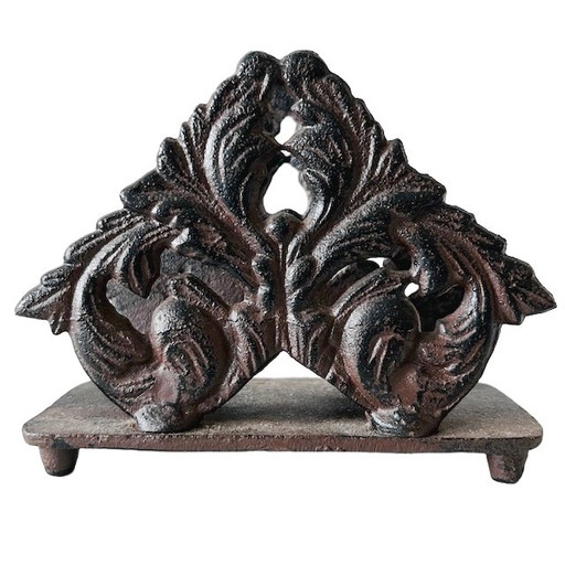 Brocante cast iron napkin holder vintage