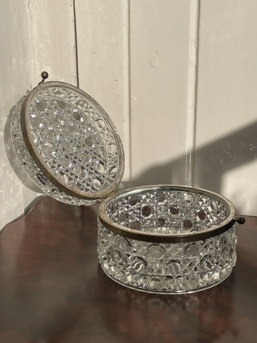 Portagioie o scatola portagioie in cristallo Baccarat, bijoux 1900-1930