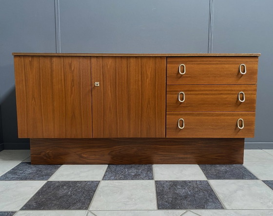 Image 1 of Sideboard brass grips on the drawers 1970s palisander