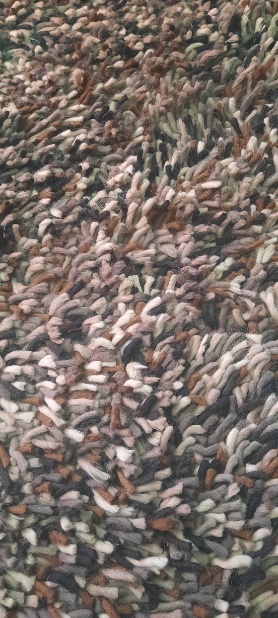 Image 1 of Design Round Wool Browning Rug 3 Meter