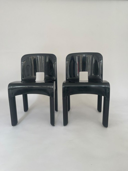 Paar Universale Stühle von Joe Colombo für Kartell 70er Jahre