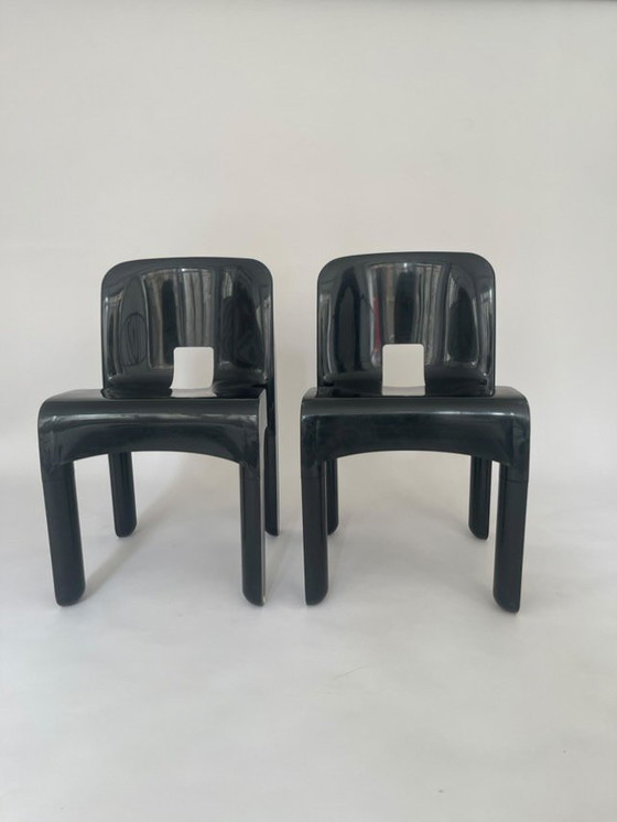Image 1 of Paar Universale Stühle von Joe Colombo für Kartell 70er Jahre