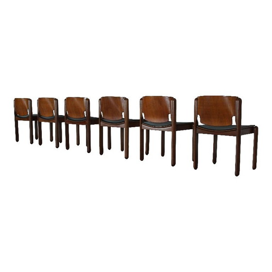 Image 1 of 6 chaises empilables modèle 122 par Vico Magistretti pour Cassina, Italie, années 1960